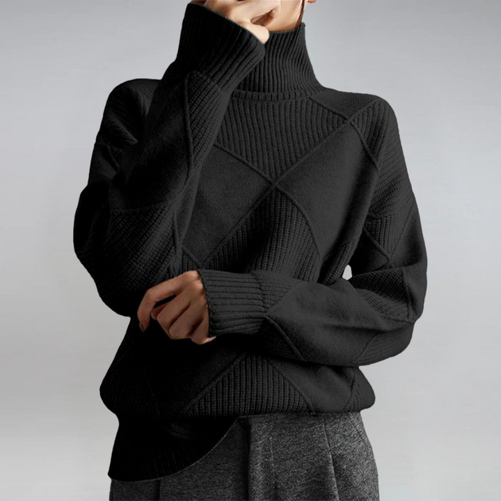 Lauren | Luxurious Standing-Collar Cashmere Jumper