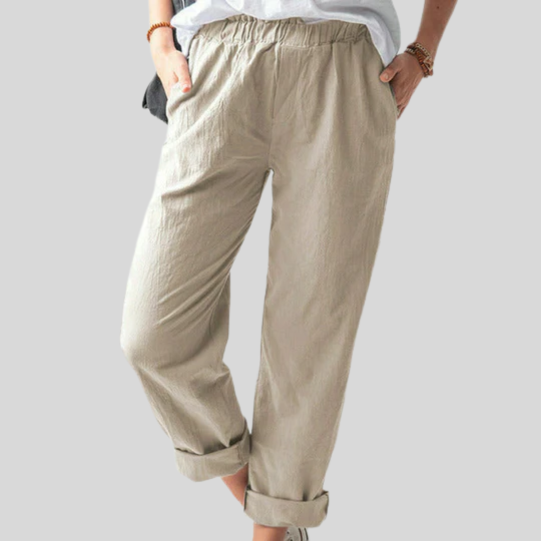 Neria | Soft-Structure Trousers