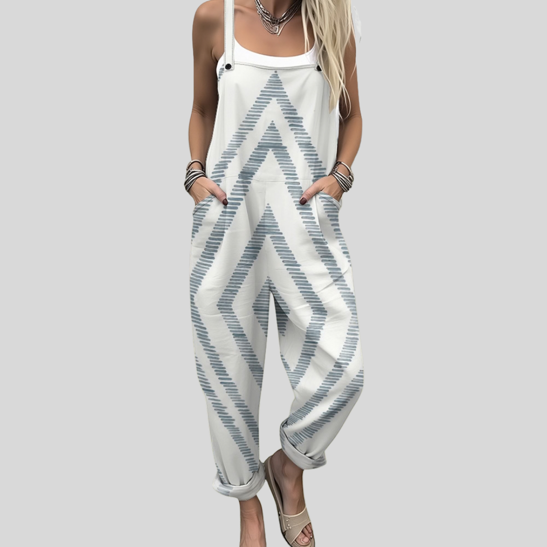 Zigzag Print Dungarees