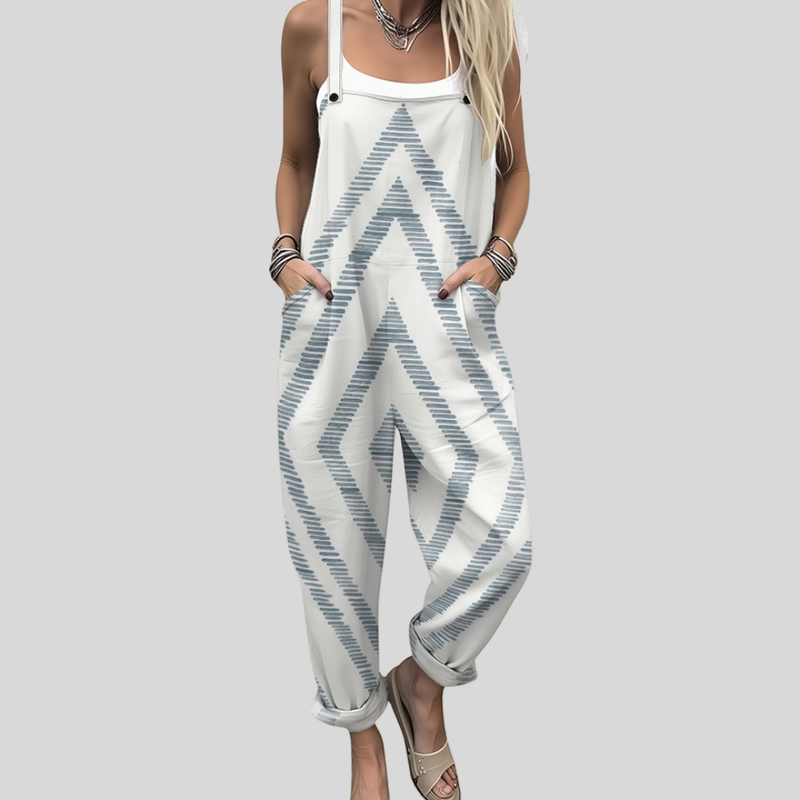 Zigzag Print Dungarees