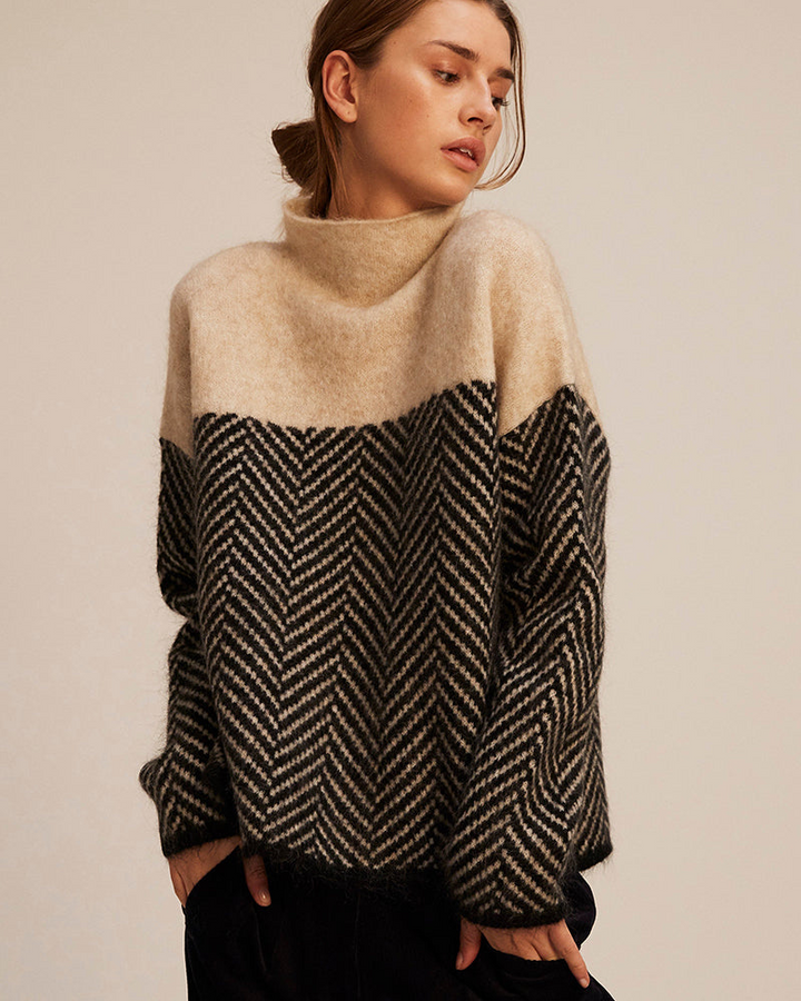 Norah | Cotton Standing-Collar Jumper