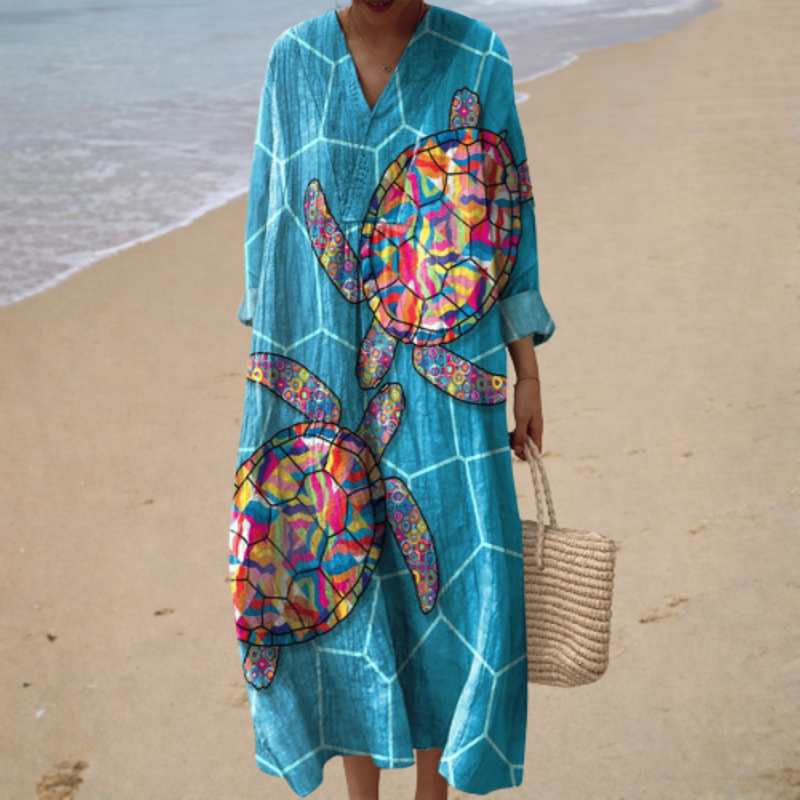 Flowy Printed Summer Dress — Style 2