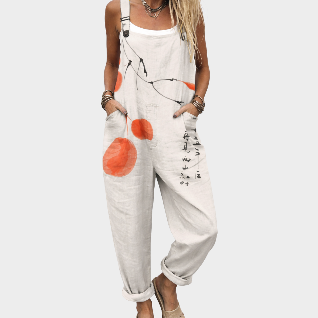 Polka Dot Dungarees | Orange