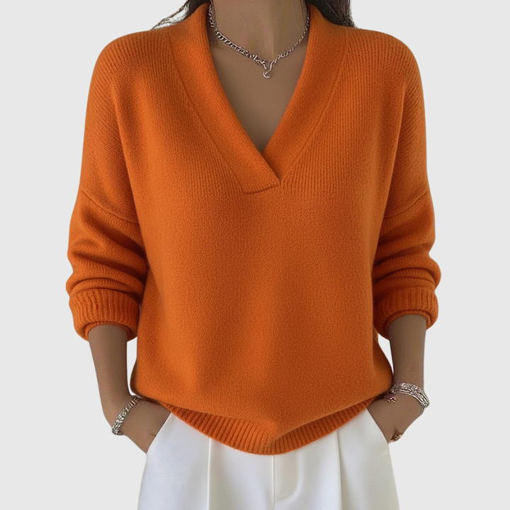 Faye | Soft V-Neck Jumper, Relaxed Fit