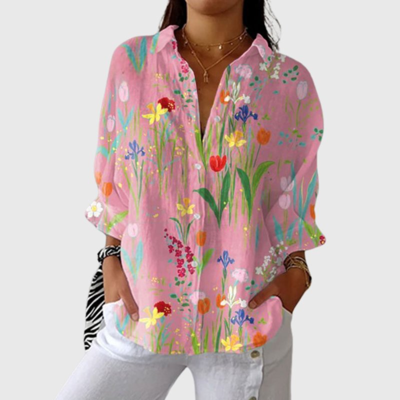 Colourful Printed Lightweight Blouse — Style 28