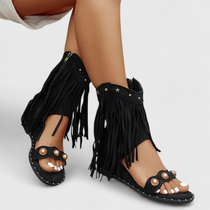 Eira | Chic Fringe Sandals
