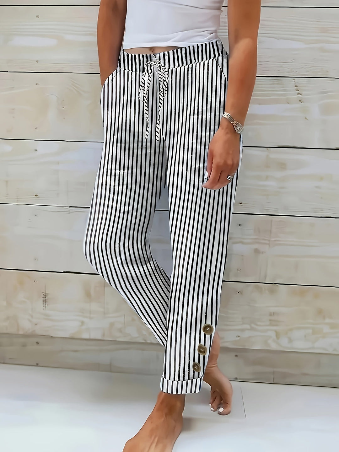 Raquelle | Casual Striped Trousers