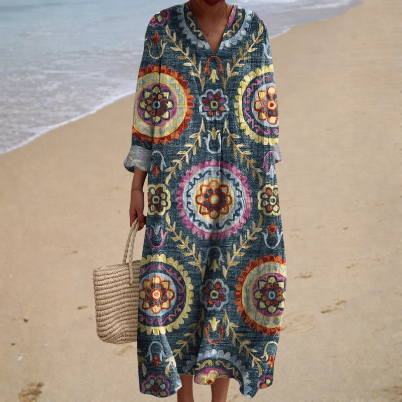Botanical Print Summer Dress