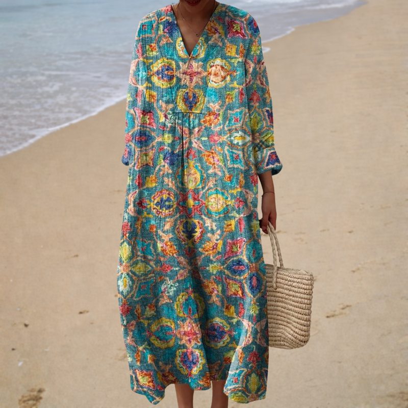 Flowy Patterned Summer Dress — Style 3