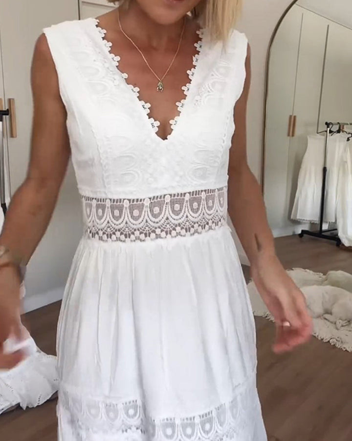 Circe | Lace V-Neck Cami Dress