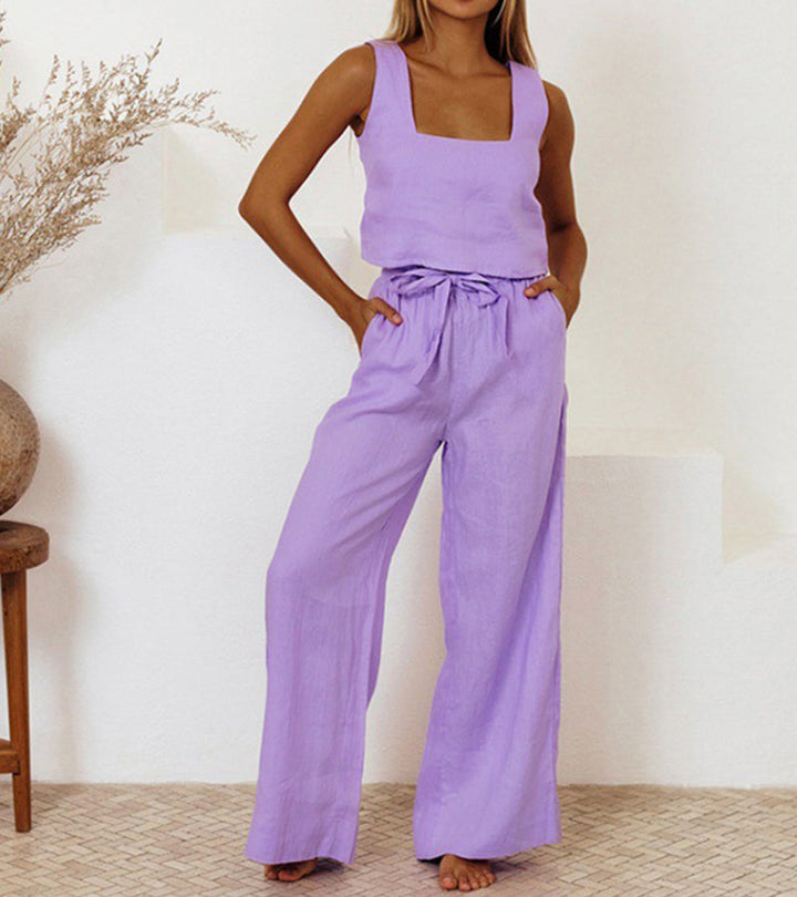 Megan | Minimalist Top & Flare Trouser Set