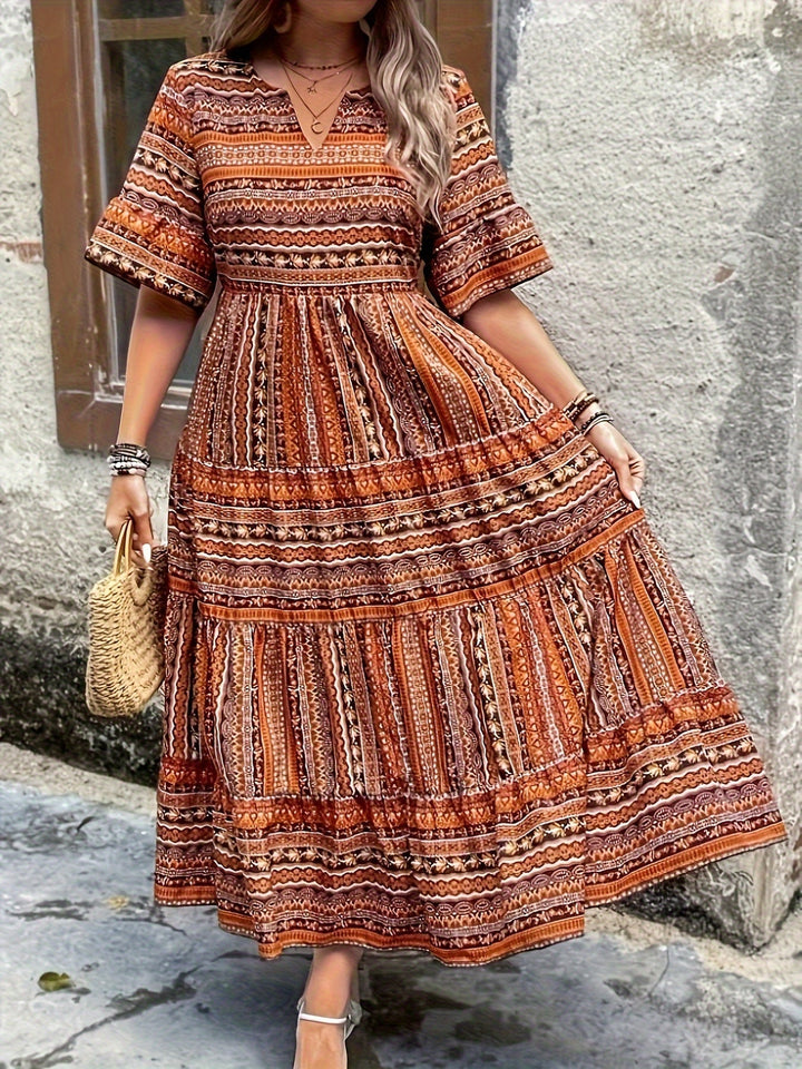 Joraine Flowing Print Maxi Dress