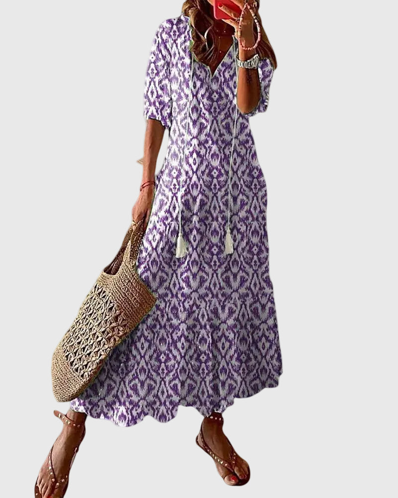 Amalia Vintage Boho Maxi Dress