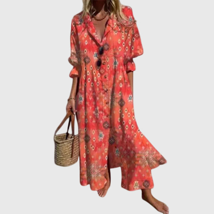 Zariah Elegant Boho Maxi Dress