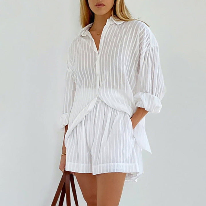 Viola | Button-Front Set with Airy Shorts