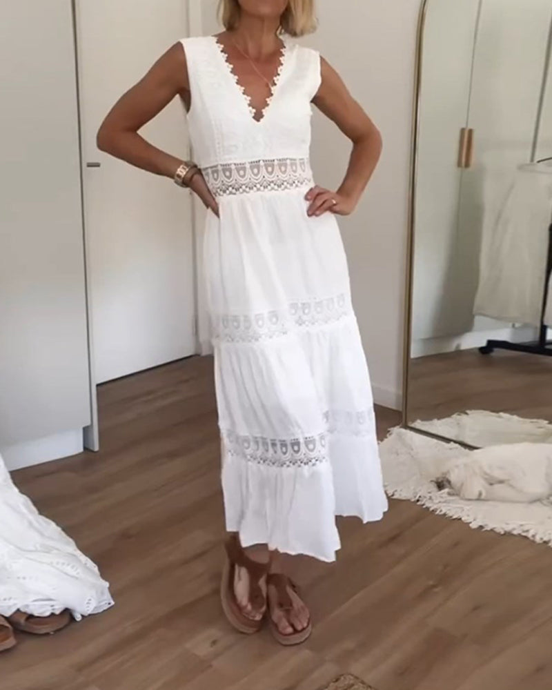 Circe | Lace V-Neck Cami Dress