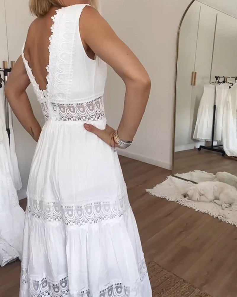 Circe | Lace V-Neck Cami Dress