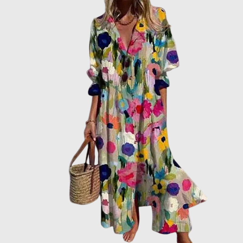 Zariah Elegant Boho Maxi Dress