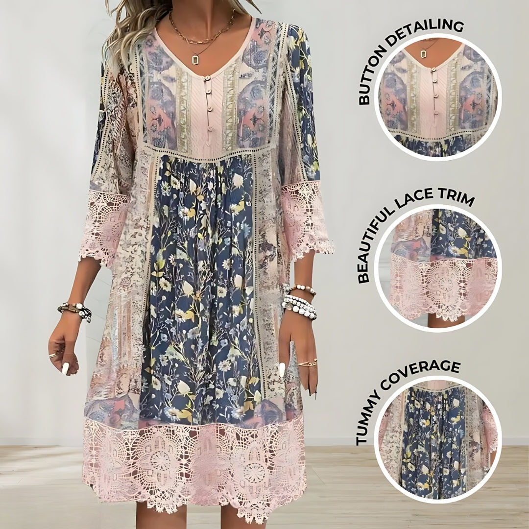 Naya | Fluid Boho Luxe Midi Dress