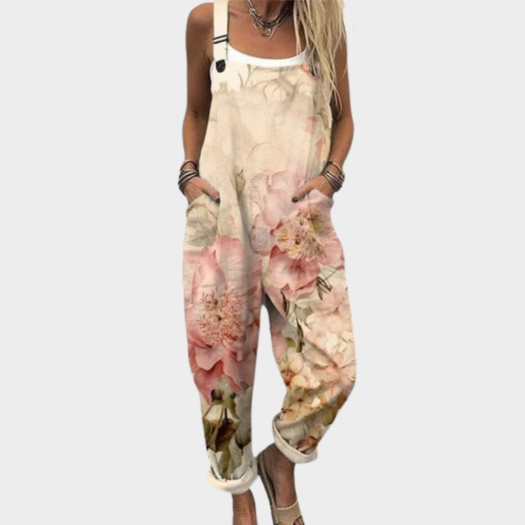 Watercolour Rose Dungarees