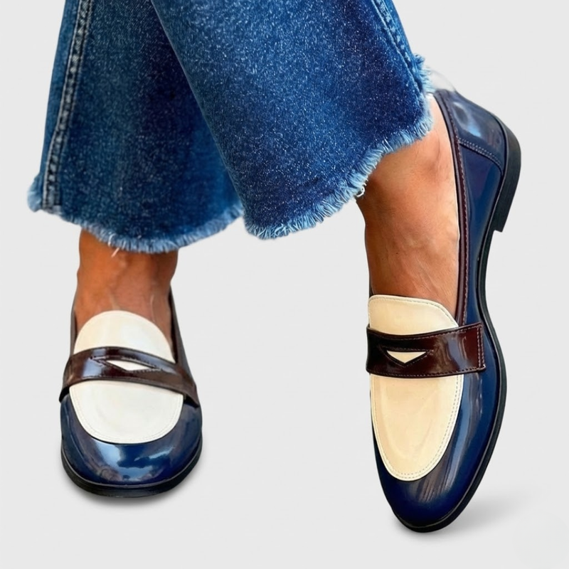 Claudia Contrast Loafers