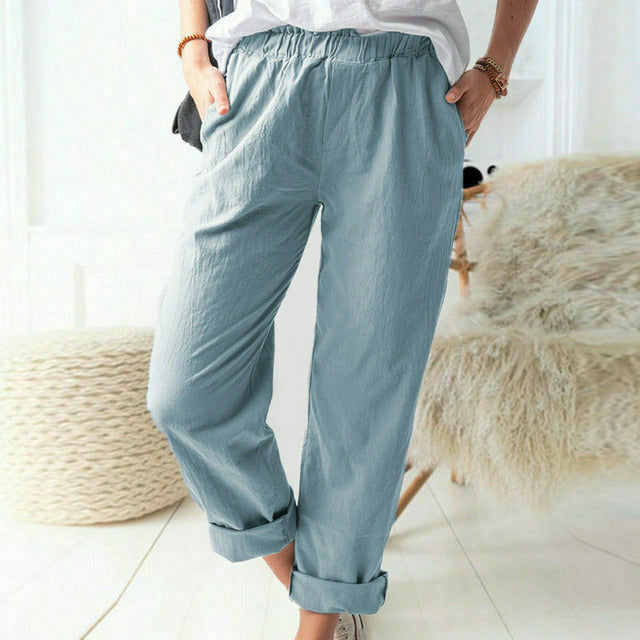 Neria | Soft-Structure Trousers