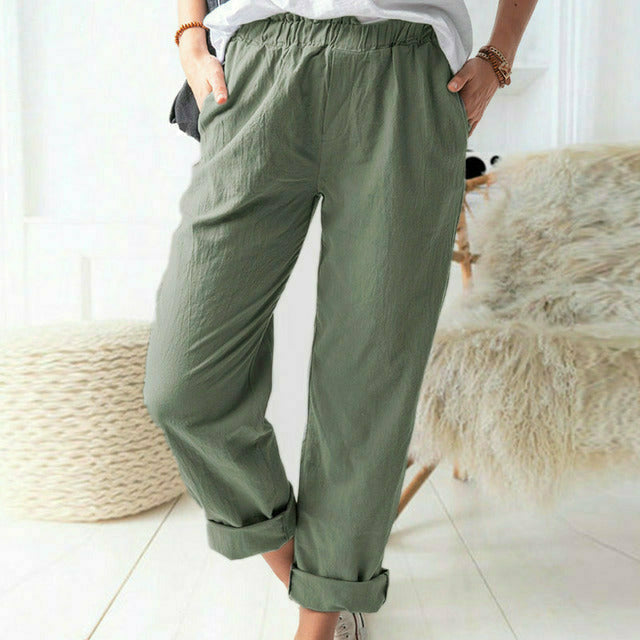 Neria | Soft-Structure Trousers