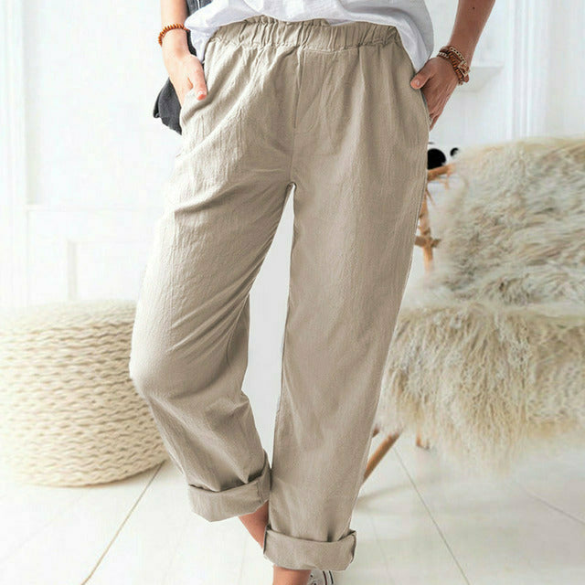 Neria | Soft-Structure Trousers