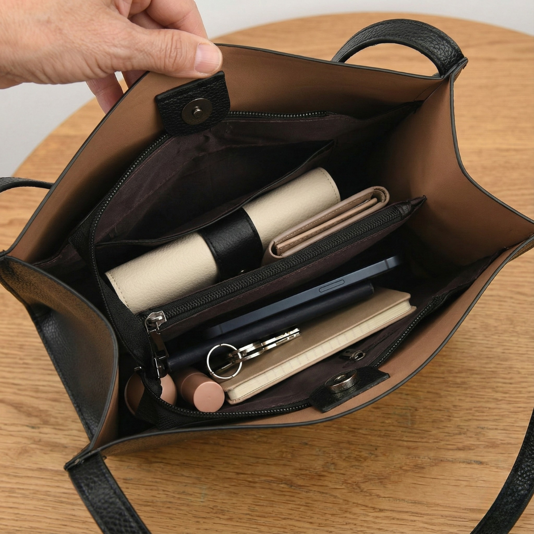 Elena | Elegant Leather Shoulder Bag