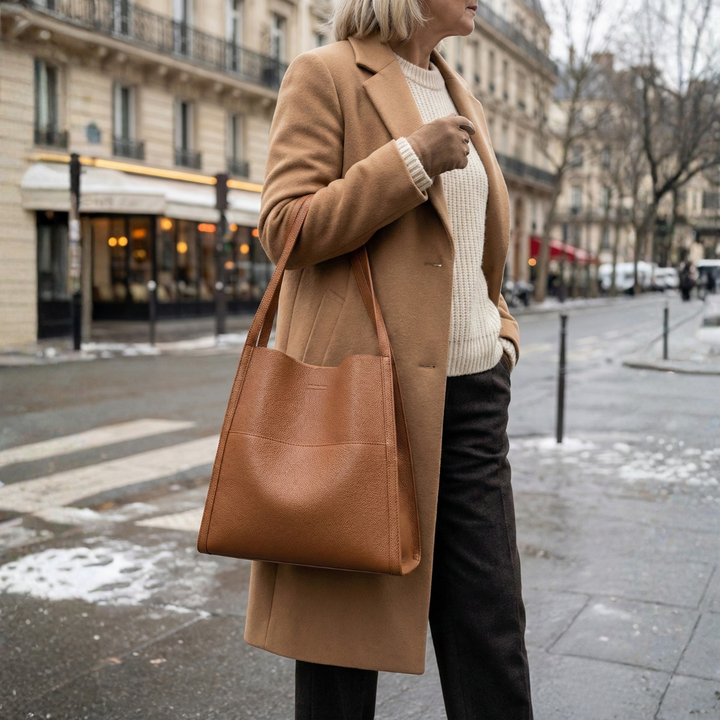 Elena | Elegant Leather Shoulder Bag