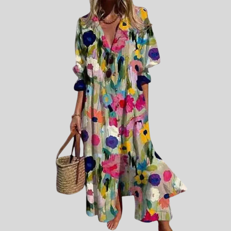 Zariah Elegant Boho Maxi Dress