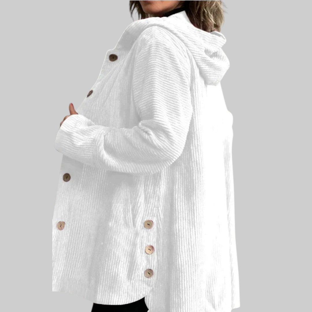 Cordia | Hooded Corduroy Quilted Jacket