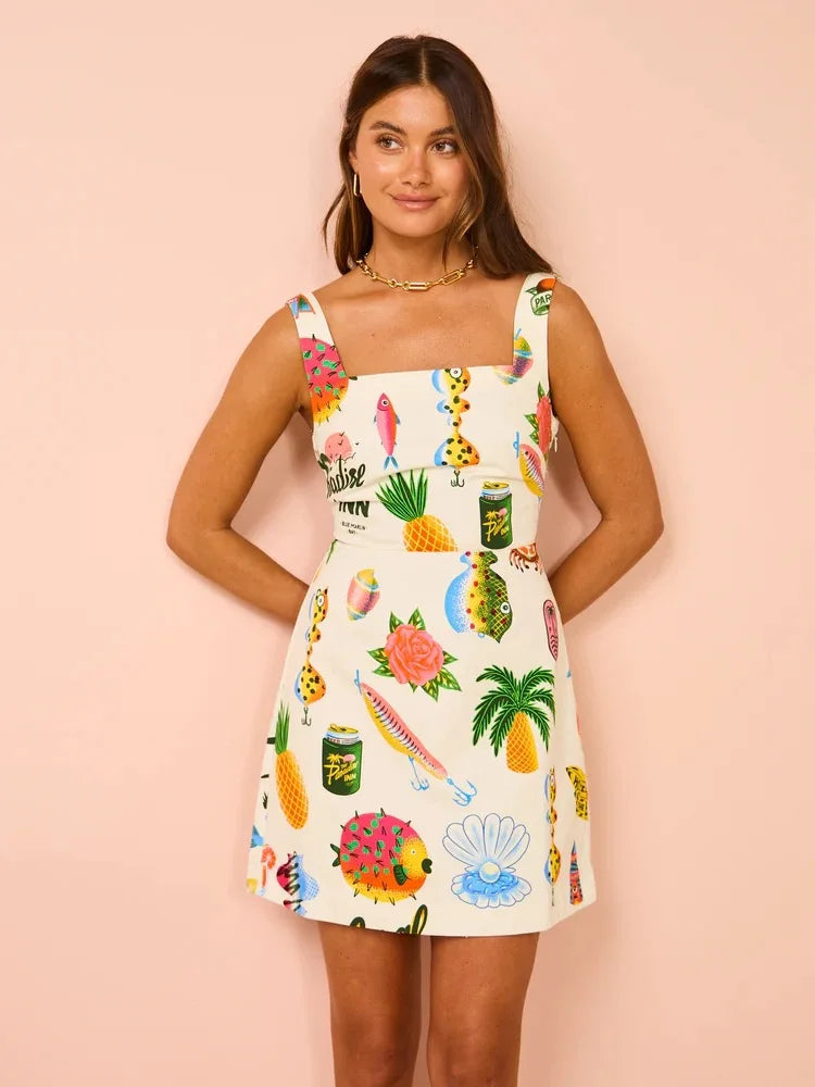 Azalee Tropical Print Dress