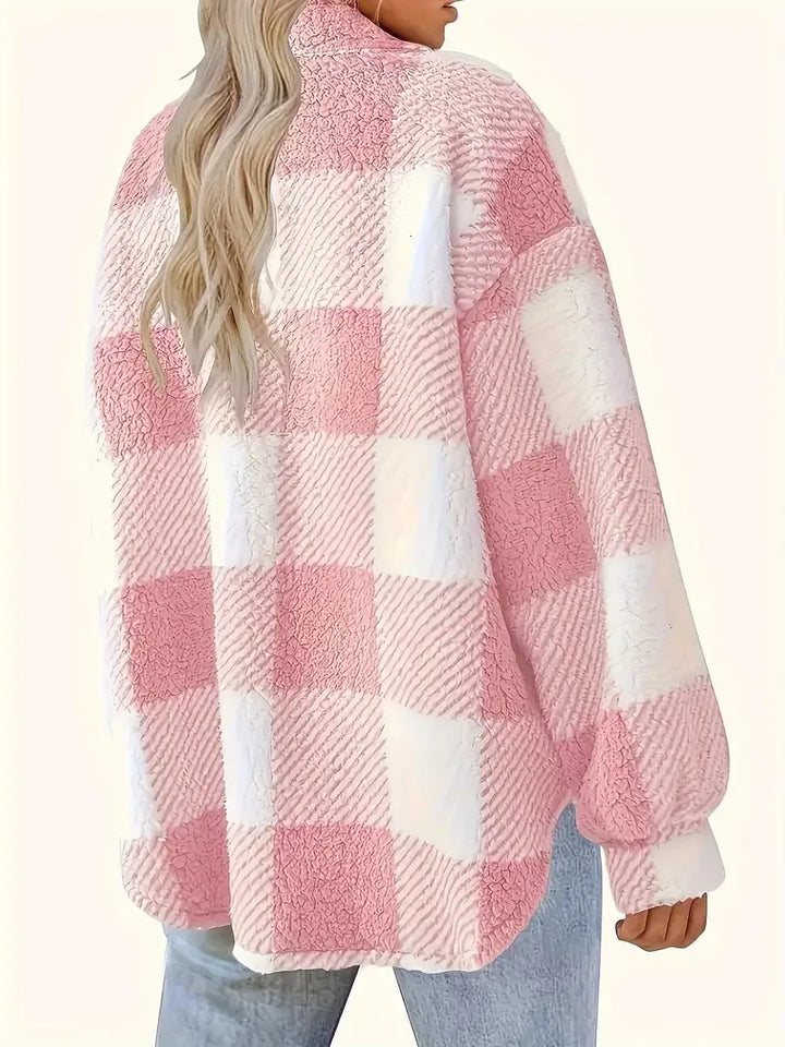 Martin | Elegant Check Fleece Jacket
