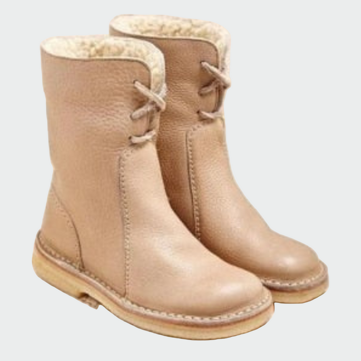 Warm Fur-Lined Leather Boots