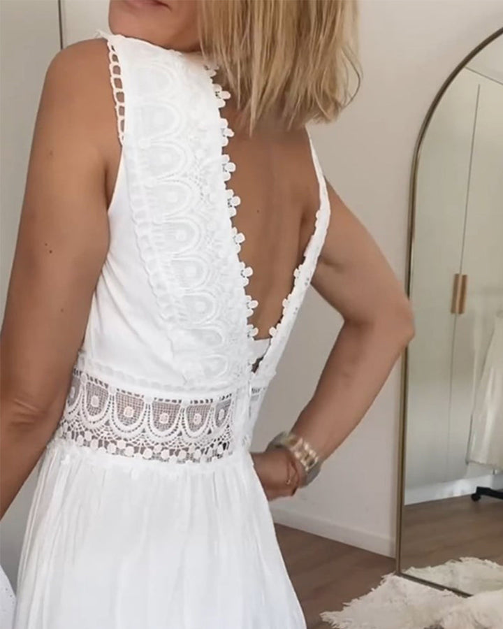 Circe | Lace V-Neck Cami Dress