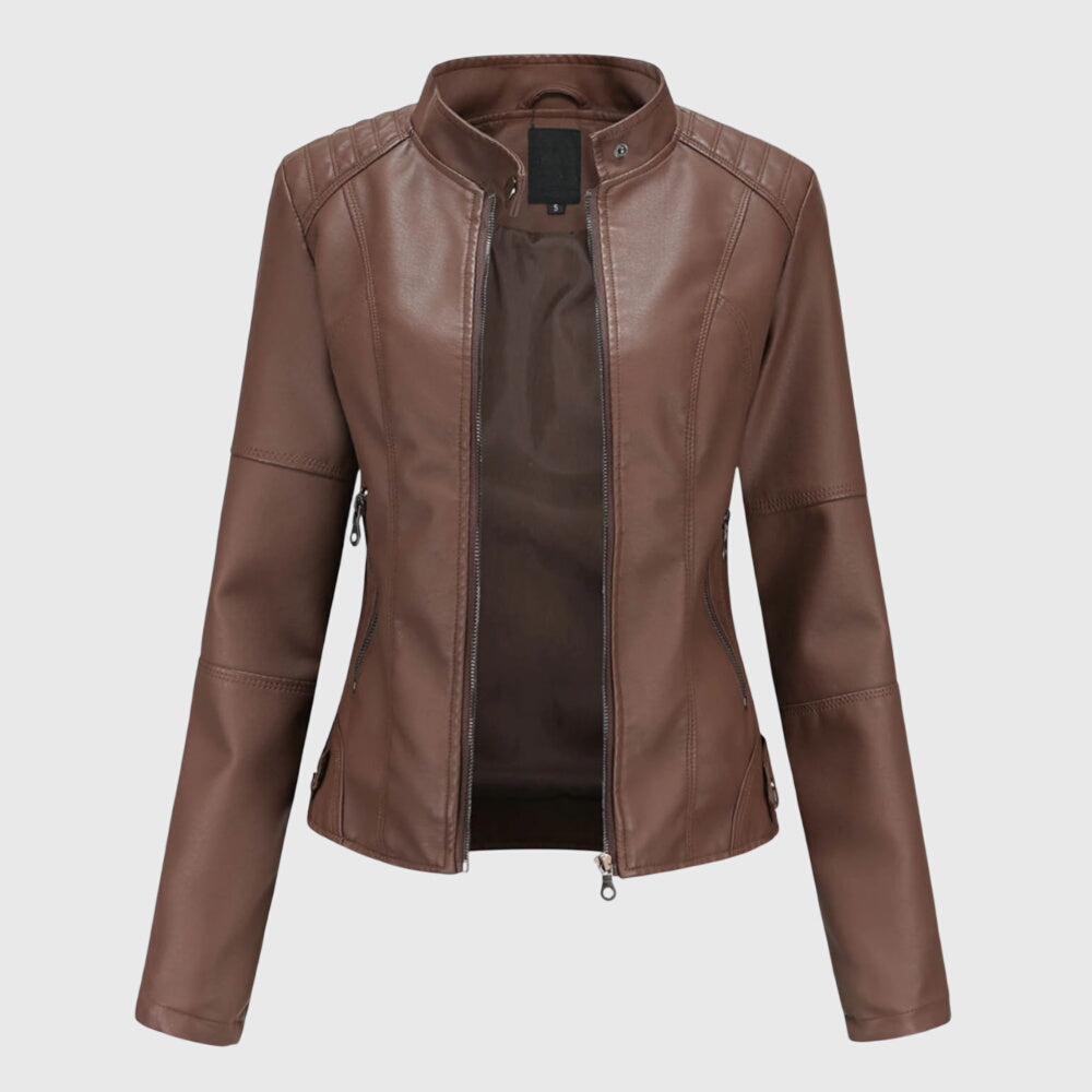 Giorgina | Elegant Leather Jacket for Women