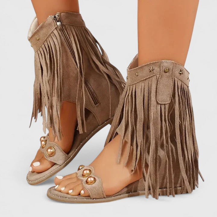 Eira | Chic Fringe Sandals