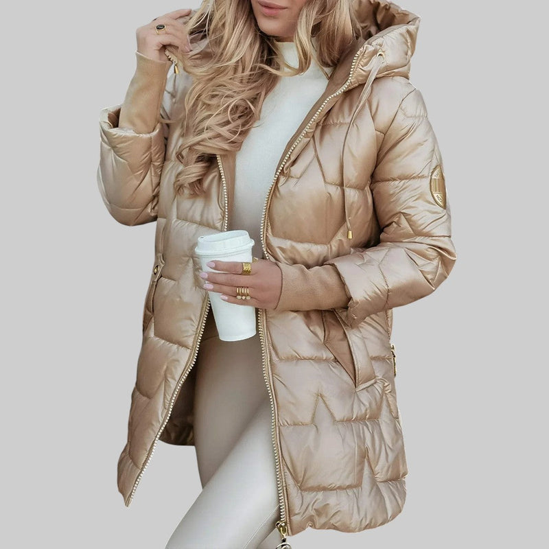 Cecilia Elegant Hooded Coat