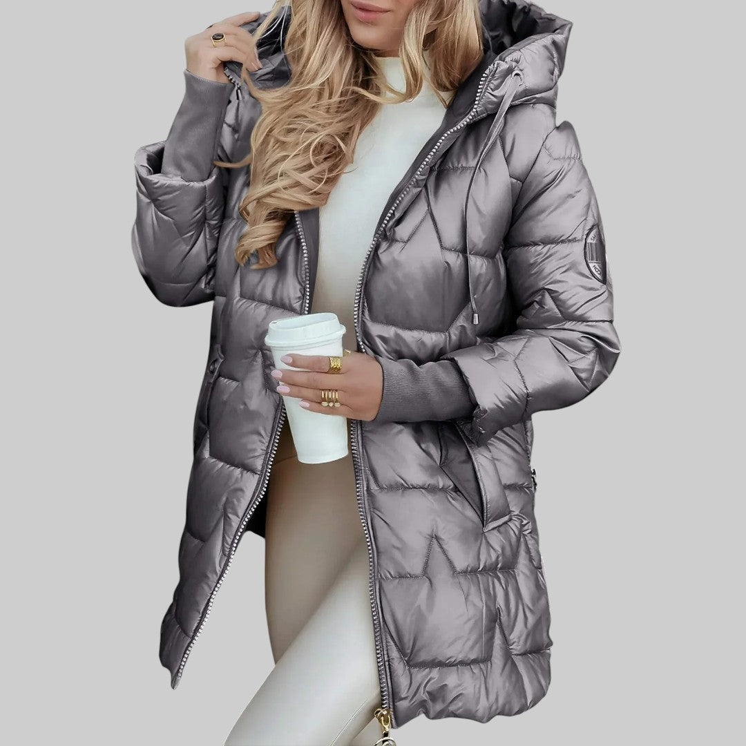 Cecilia Elegant Hooded Coat