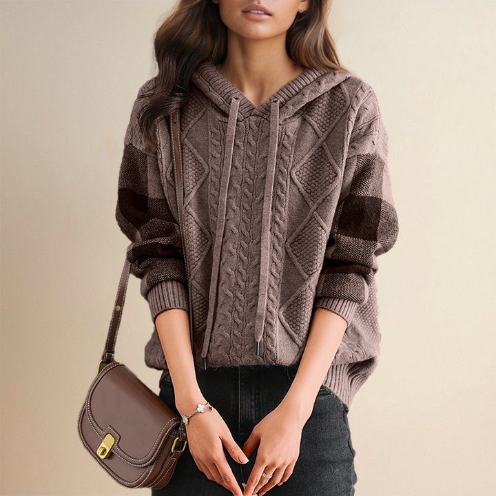 Emily | Cable-Knit Hoodie