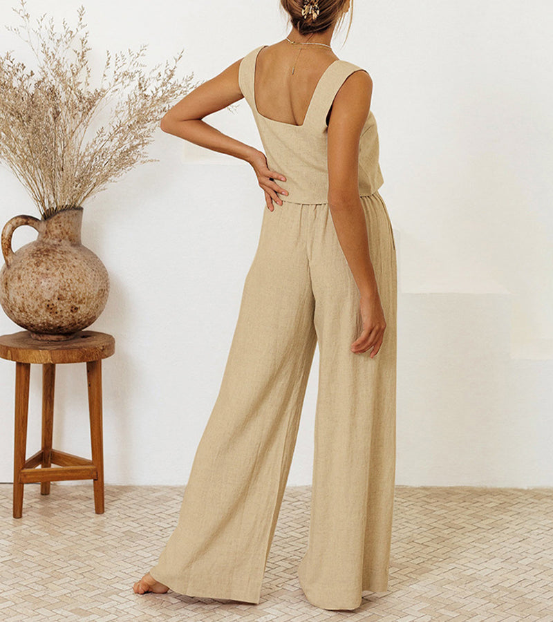 Megan | Minimalist Top & Flare Trouser Set