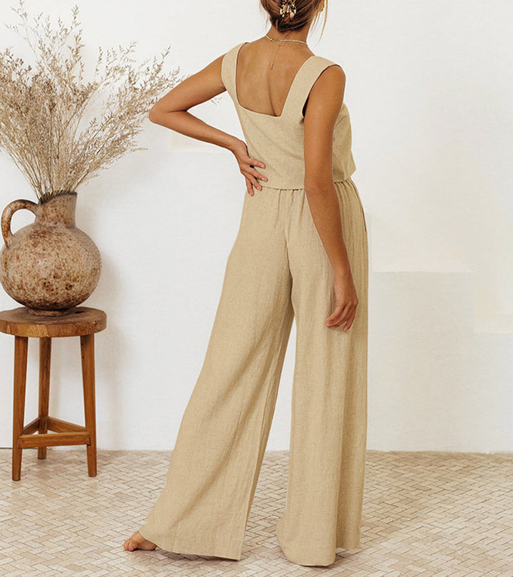 Megan | Minimalist Top & Flare Trouser Set
