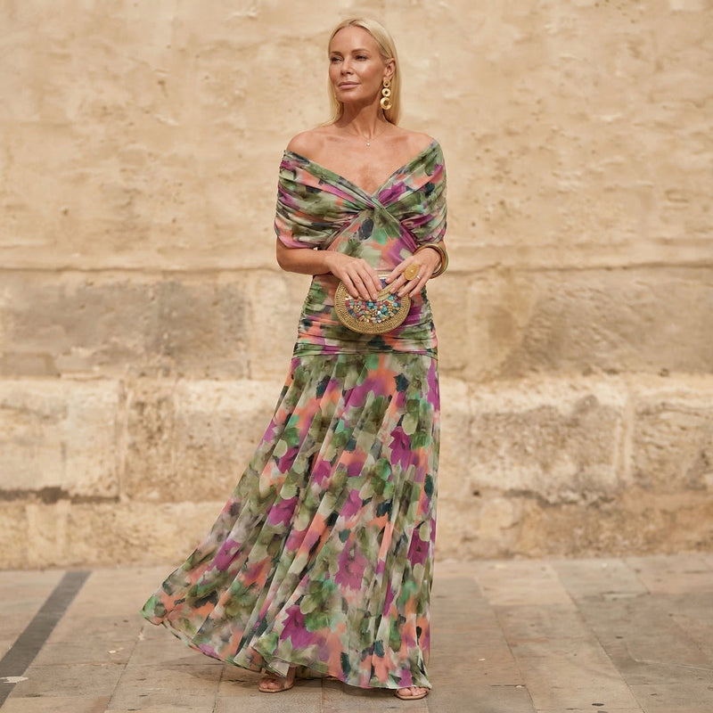 Kelsey Elegant Print Dress